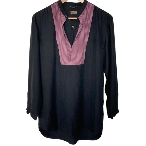 Pinky & Dianne Tops - Vintage Pinky & Dianne 100% Silk Long Sleeve Tunic Top XS